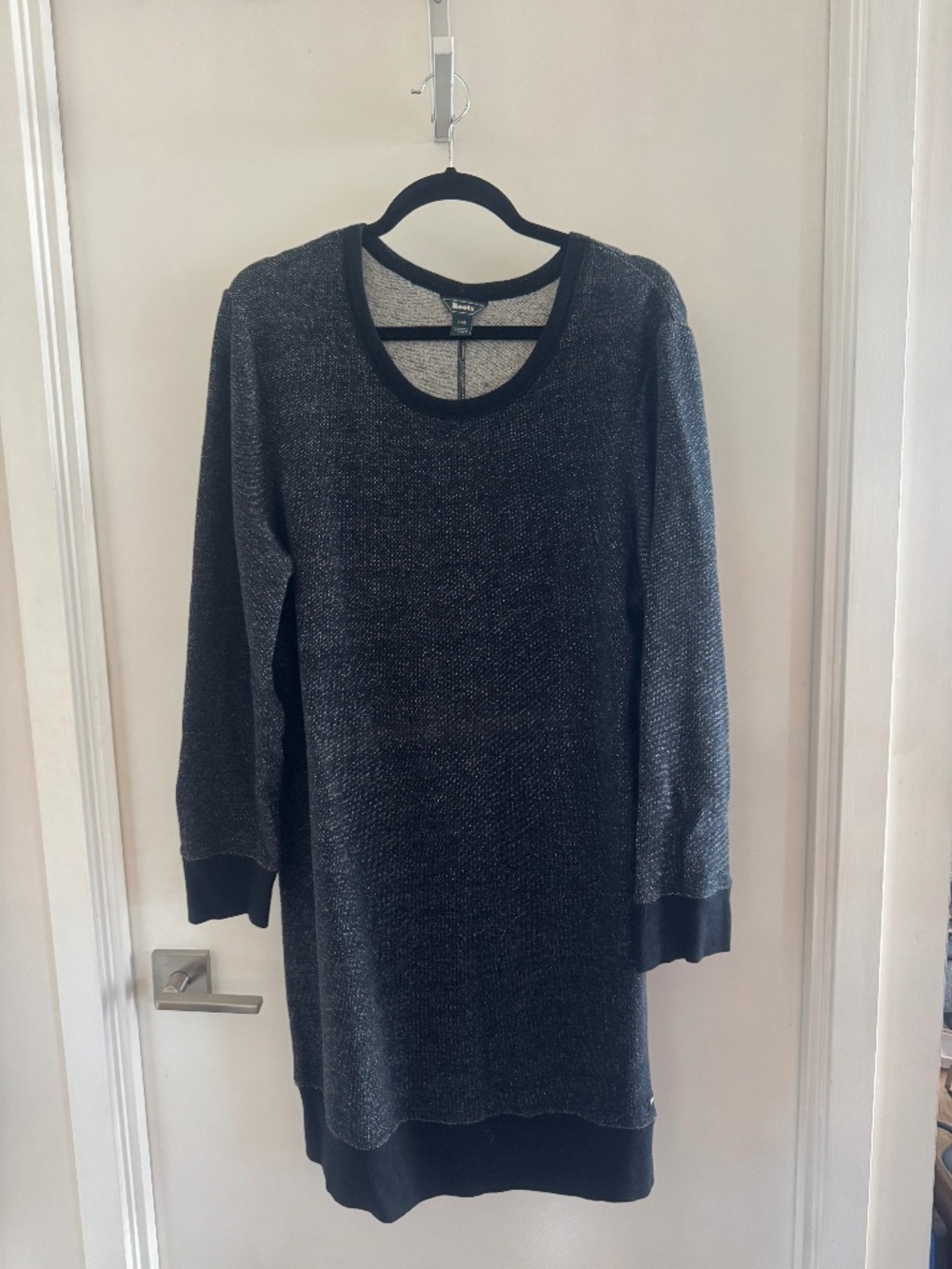 Roots Salt & Pepper Long Sleeve Sweatshirt Dress – Size Large